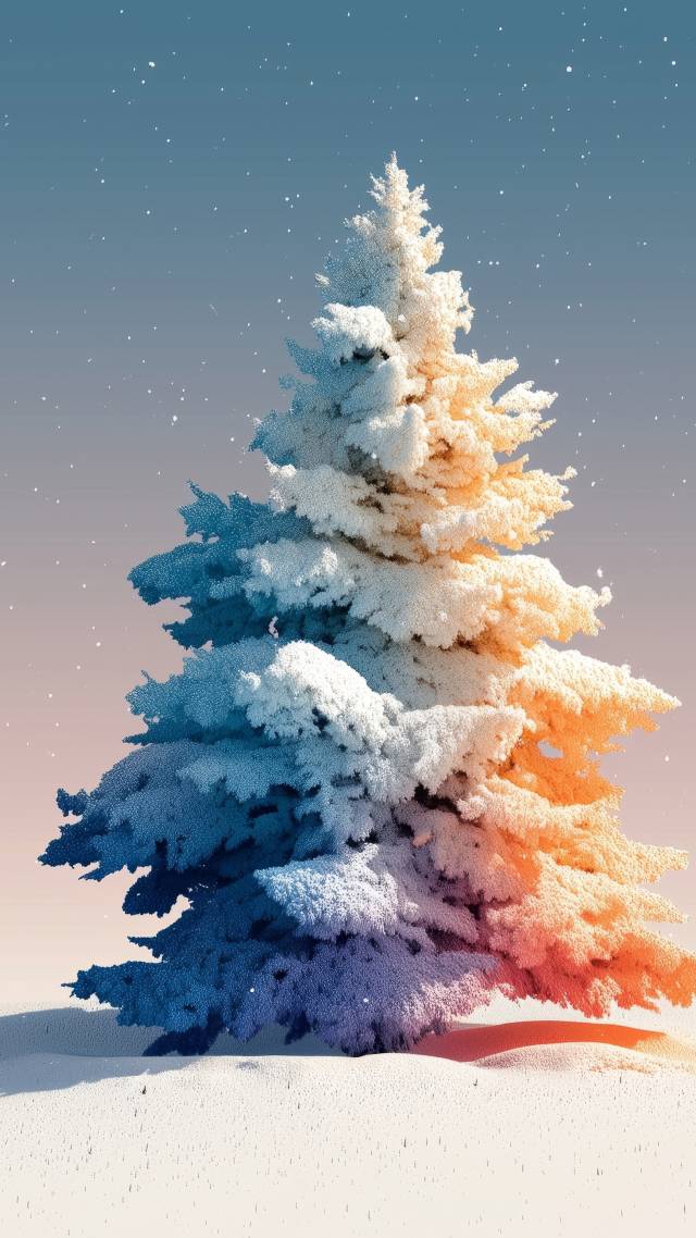 winter tree wallpaper, landscape photography, 4k nature background, background for mobile wallpaper (vertical)