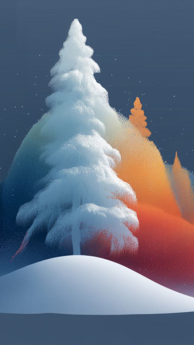 holiday tree wallpaper, eco-friendly decorations, modern christmas tree, background for mobile wallpaper (vertical)