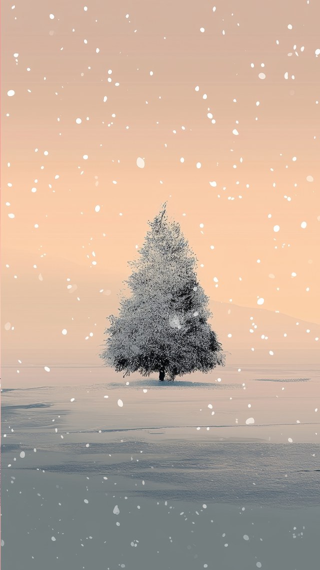 winter tree wallpaper, snowy forest, winter wallpaper, background for mobile wallpaper (vertical)