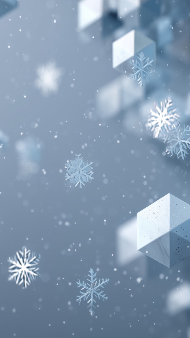 serene backgrounds wallpaper, snowflake pattern, snowflake art, background for mobile wallpaper (vertical)