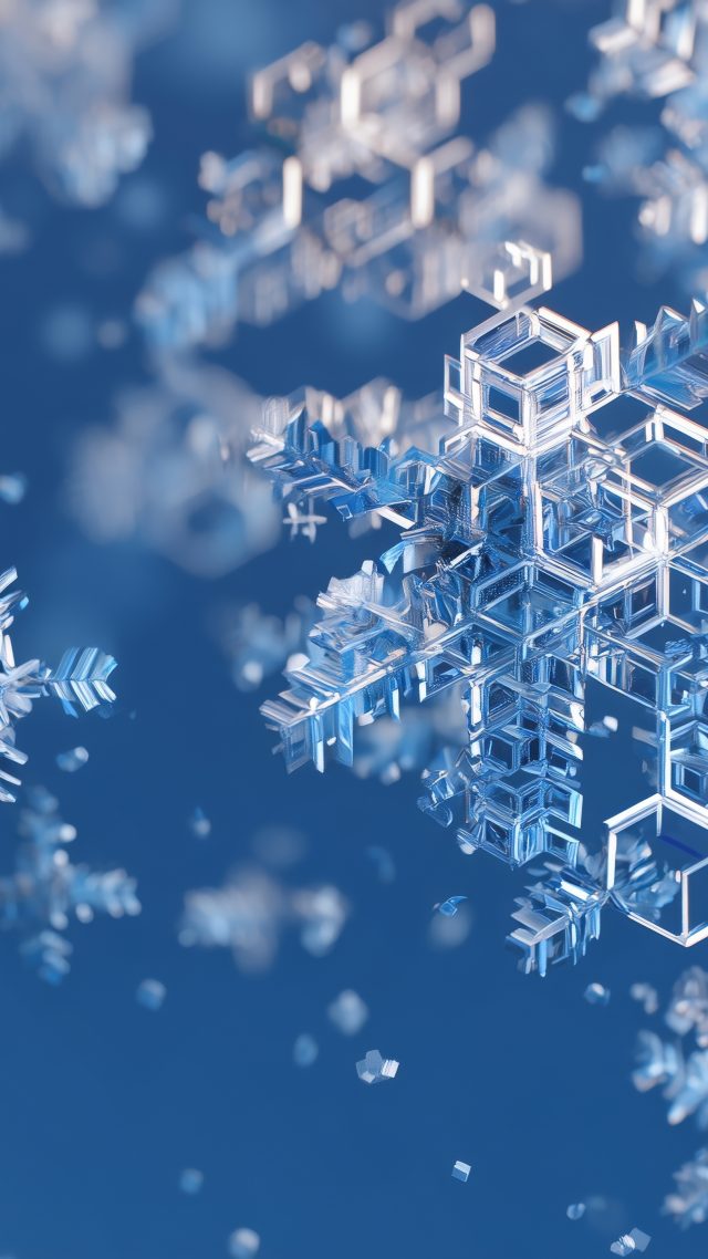 snow patterns wallpaper, nature textures, cool color palette, background for mobile wallpaper (vertical)