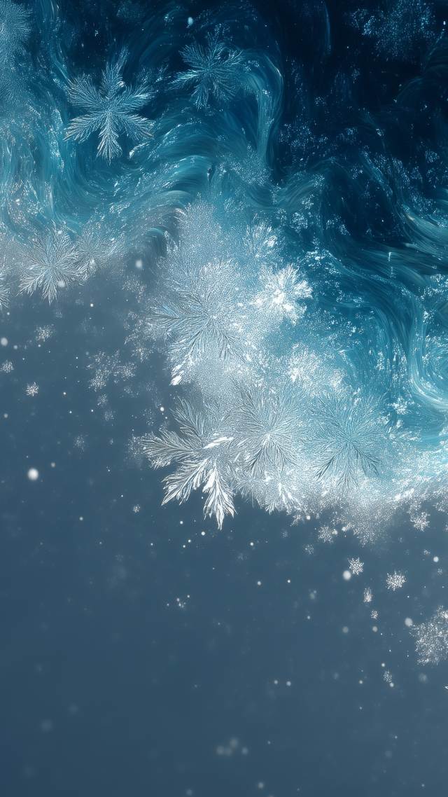 snowflakes wallpaper wallpaper, snow scenery, serene wallpaper, background for mobile wallpaper (vertical)