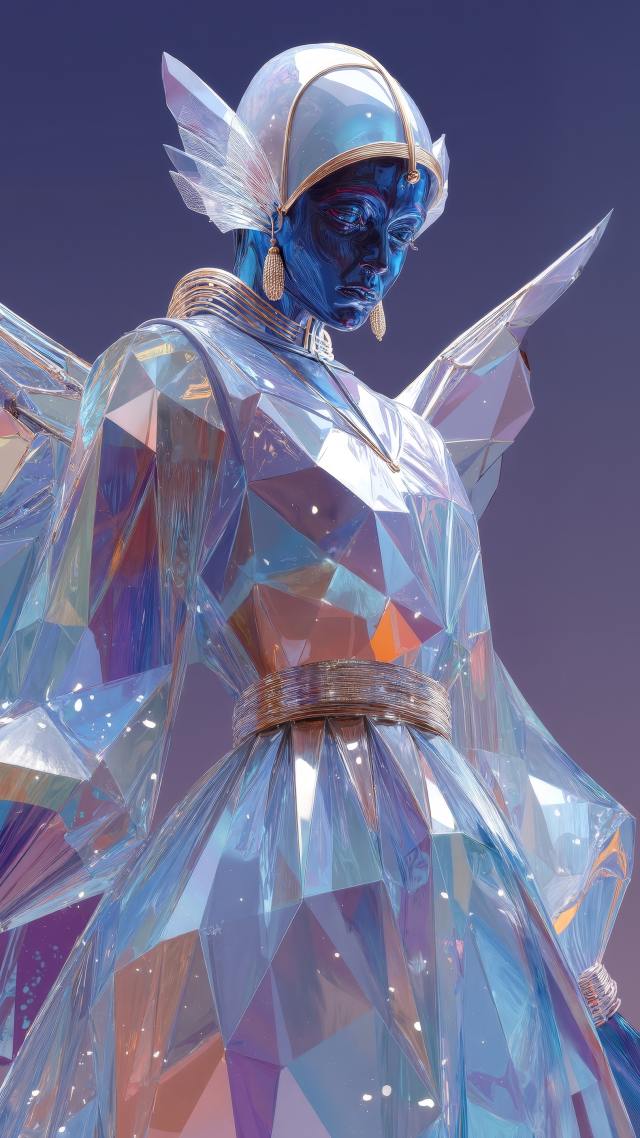 ice art wallpaper, fairy tale, ice sculpture, background for mobile wallpaper (vertical)