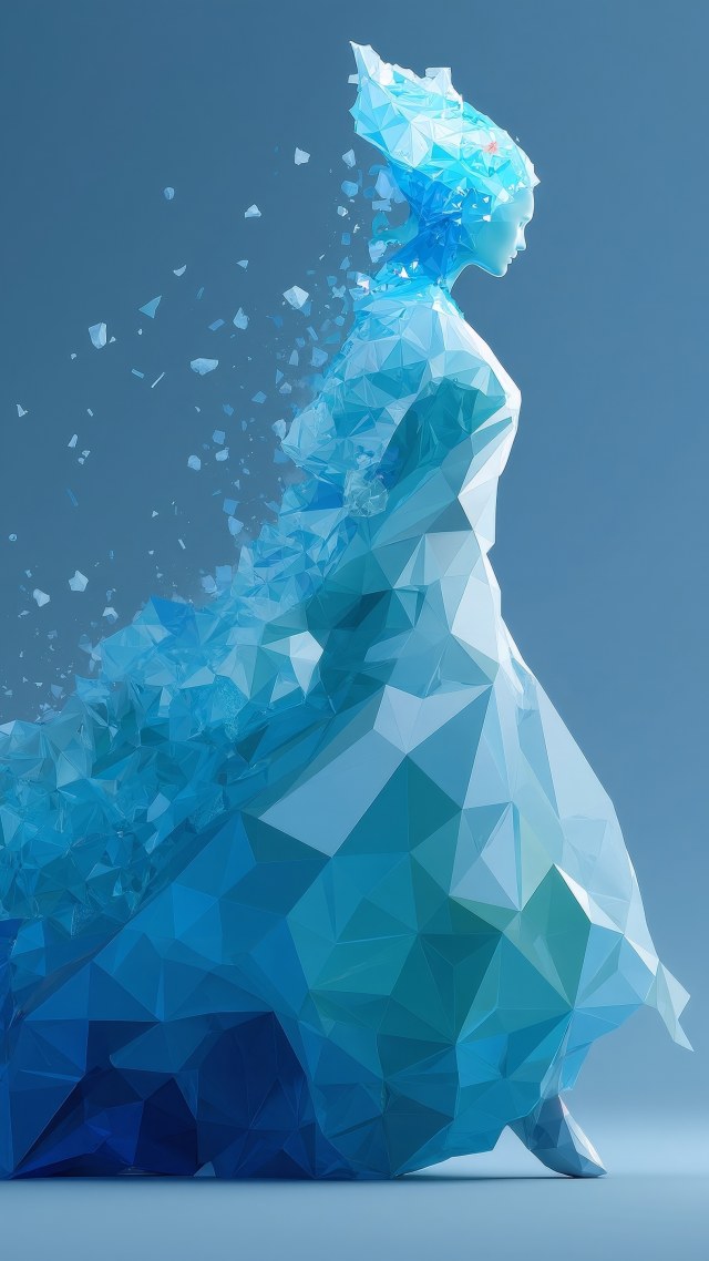 ice art wallpaper, magical ice, snow and ice festival, background for mobile wallpaper (vertical)
