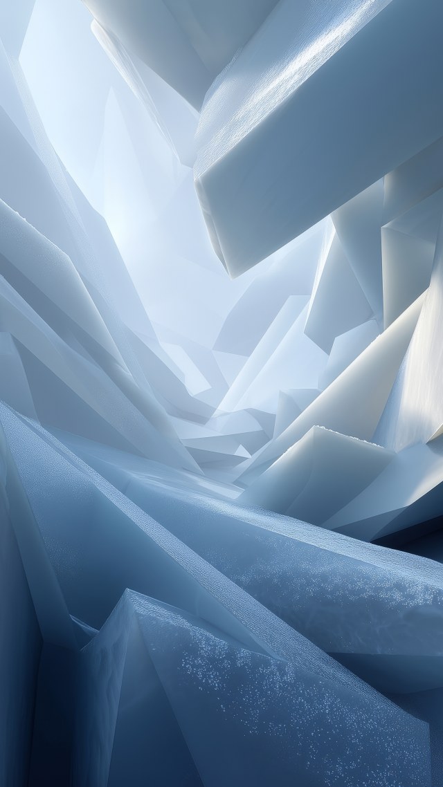 crystal frost wallpaper, crystalline design, frozen art, background for mobile wallpaper (vertical)