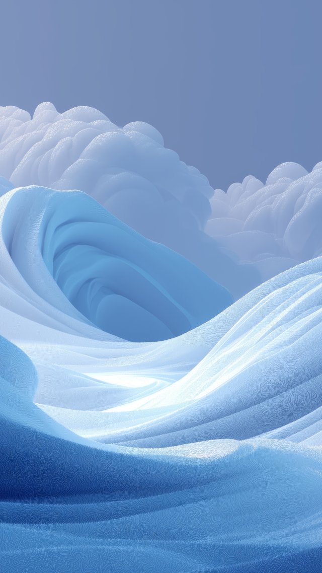 crystalline frost wallpaper, icy blue, crystalline structure, background for mobile wallpaper (vertical)