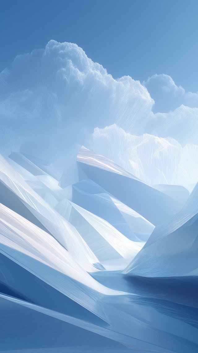 modern abstract wallpaper, minimalist ice, icy patterns, background for mobile wallpaper (vertical)