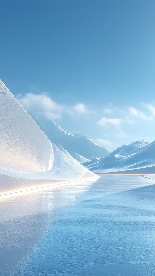 icy winter wallpaper, frosty landscape, icy textures, background for mobile wallpaper (vertical)