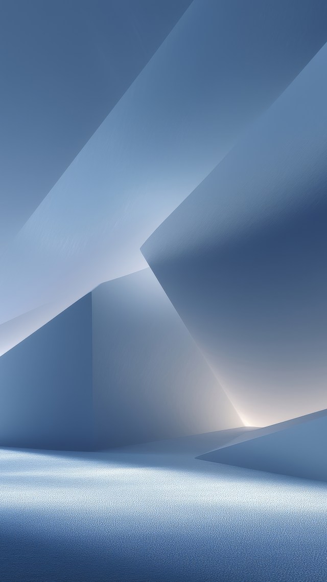 icy geometry wallpaper, minimal ice, cold aesthetics, background for mobile wallpaper (vertical)