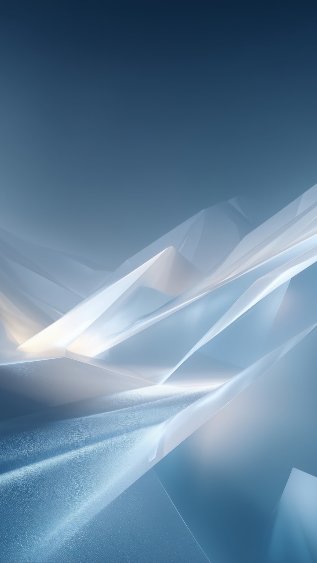 icy geometry wallpaper, minimal ice, crystalline ice, background for mobile wallpaper (vertical)