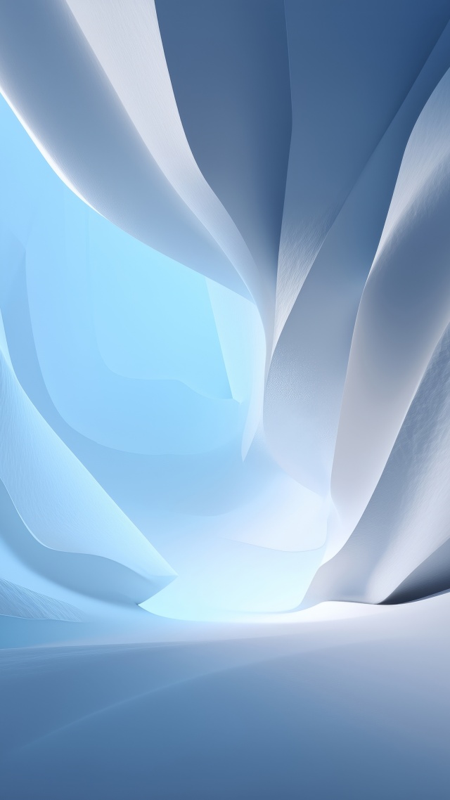 icy geometry wallpaper, minimal ice, frost patterns, background for mobile wallpaper (vertical)