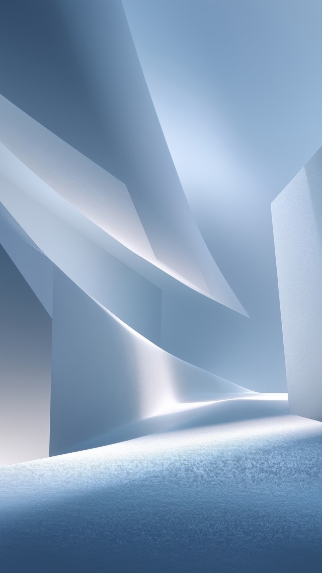 icy geometry wallpaper, minimal ice, cold aesthetics, background for mobile wallpaper (vertical)