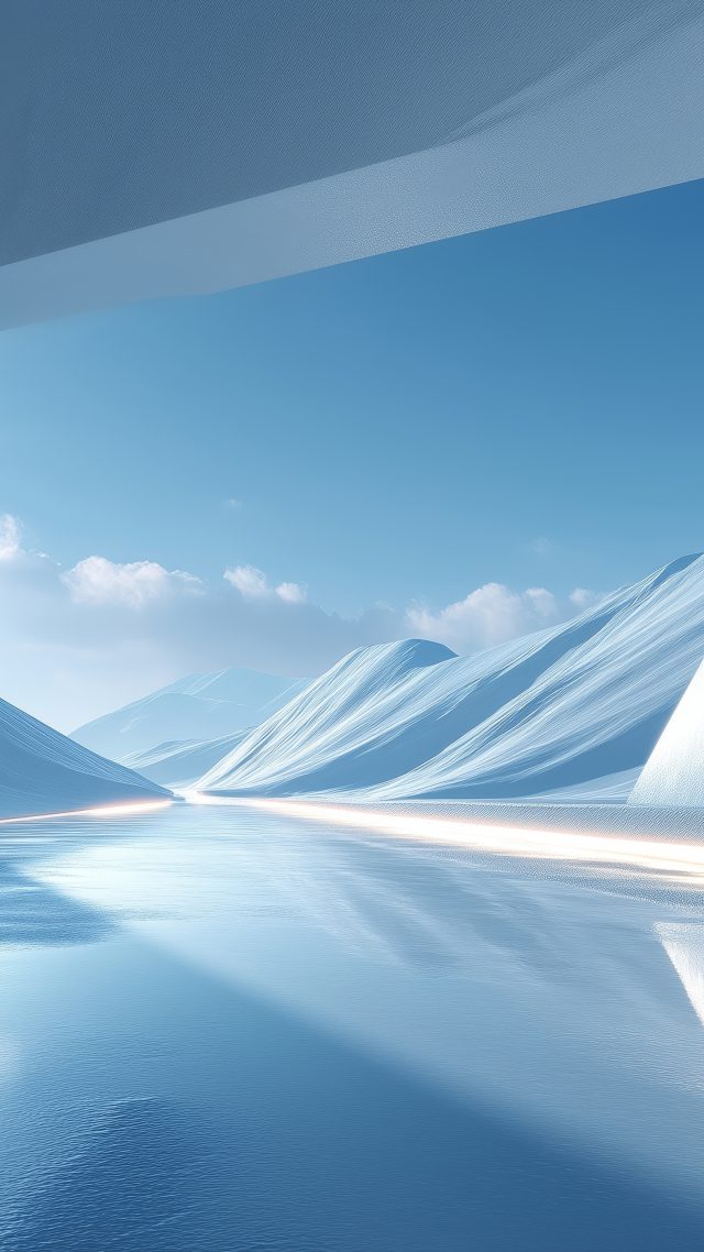 sleek wallpaper wallpaper, abstract winter art, seasonal aesthetics, background for mobile wallpaper (vertical)