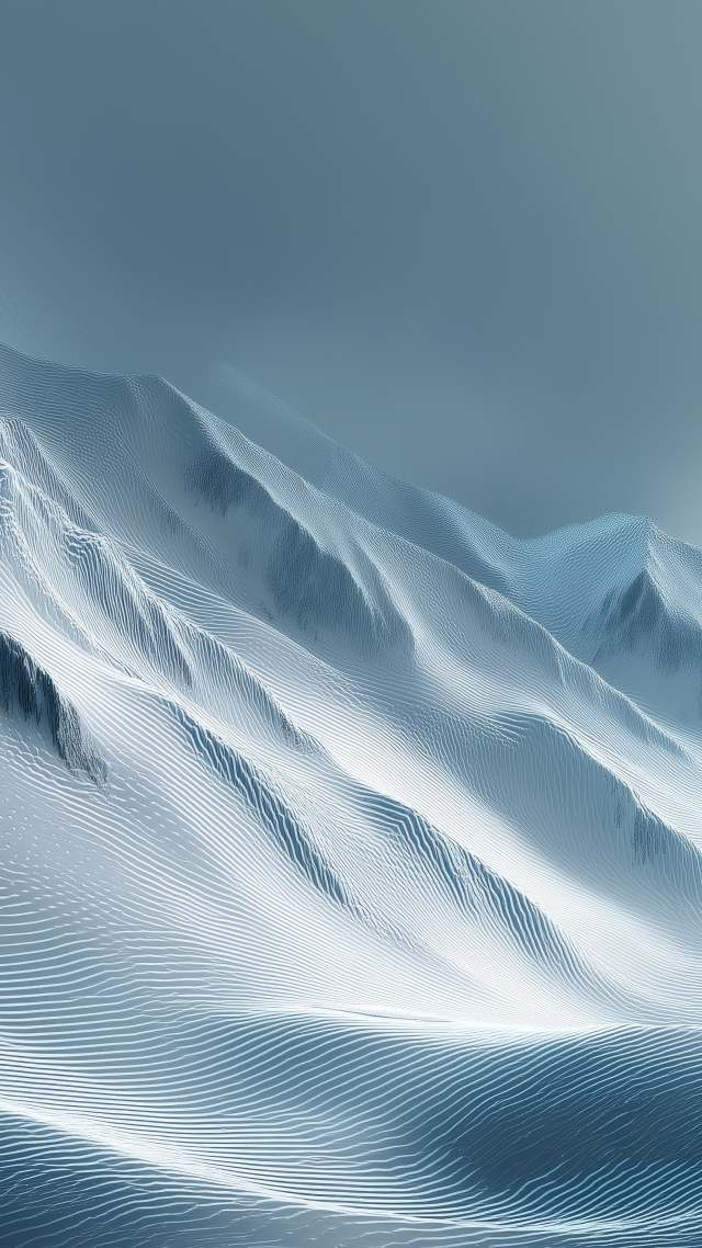 minimal abstract mountains wallpaper, soft gradient, serene atmosphere, background for mobile wallpaper (vertical)