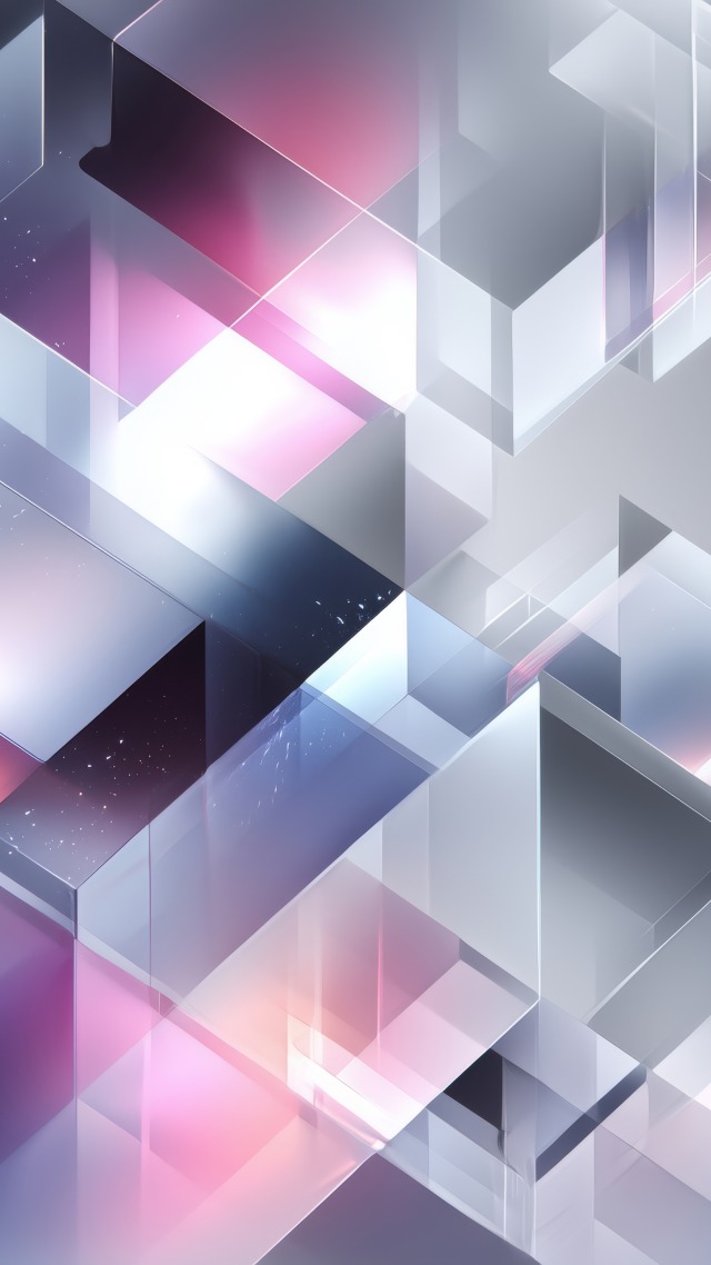 crystalline abstract wallpaper, faceted, vibrant hues, background for mobile wallpaper (vertical)