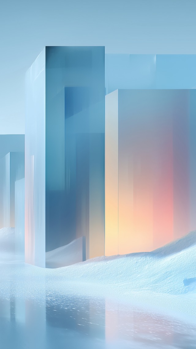 crystalline abstract wallpaper, faceted, rainbow colors, background for mobile wallpaper (vertical)
