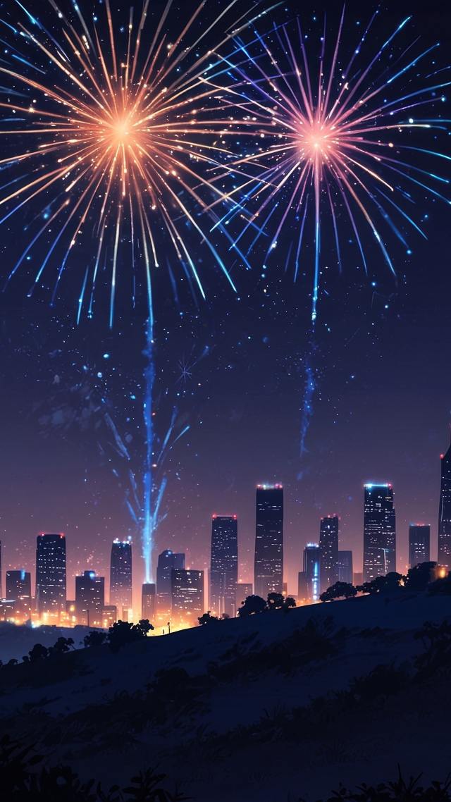 new years day wallpaper, countdown to midnight, new years eve celebration, background for mobile wallpaper (vertical)