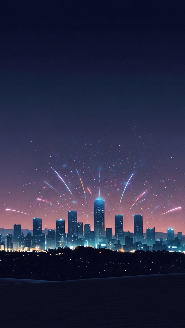 new years eve wallpaper, fireworks display, party vibes, background for mobile wallpaper (vertical)