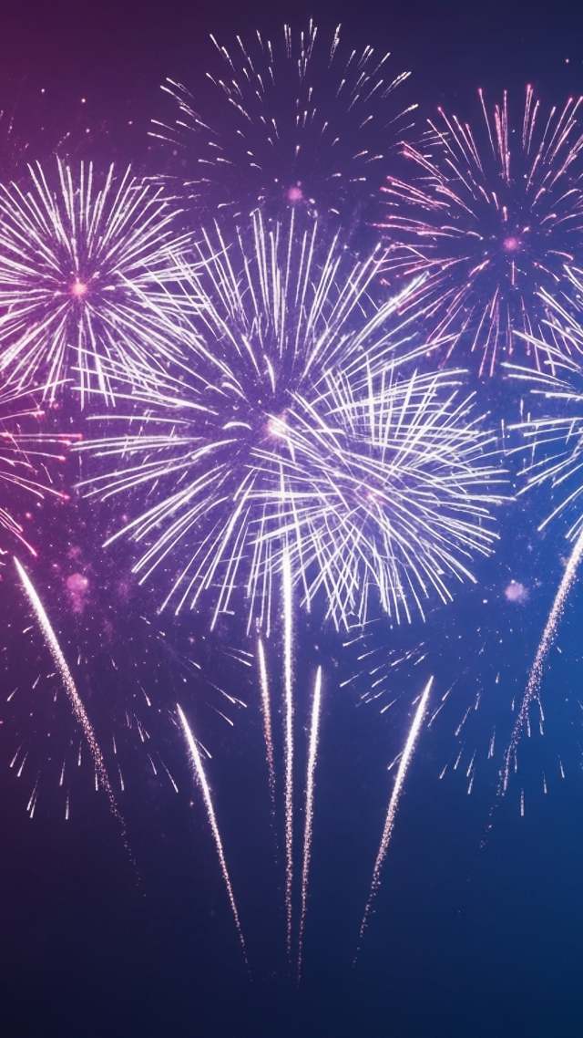 new year countdown wallpaper, new year celebrations, colorful explosions, background for mobile wallpaper (vertical)