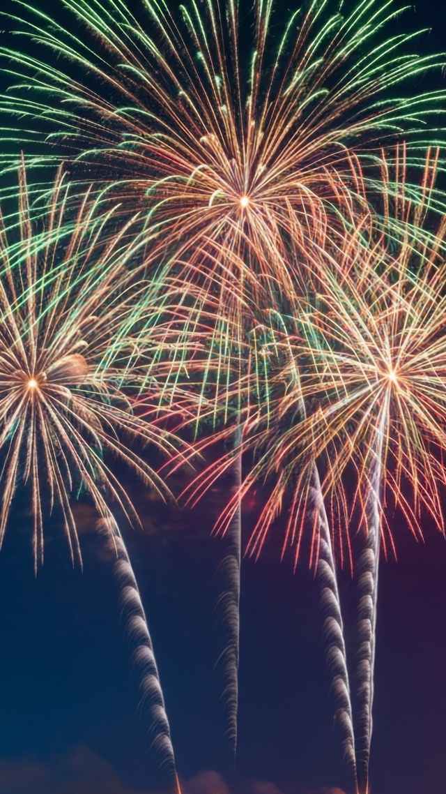fireworks wallpaper, countdown, celebration of the new year, background for mobile wallpaper (vertical)