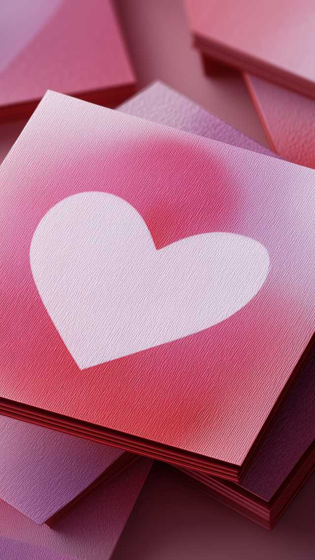 sweet gesture wallpaper, heartfelt message, greeting card, background for mobile wallpaper (vertical)