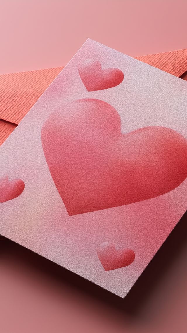 romantic gesture wallpaper, special occasion, paper crafting, background for mobile wallpaper (vertical)