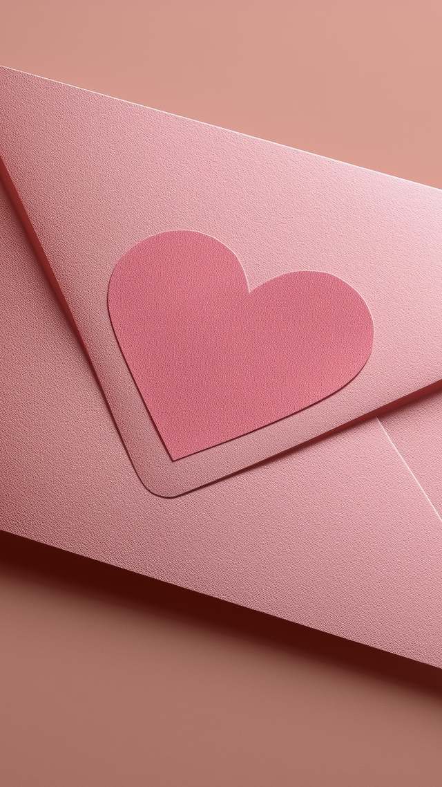 paper art wallpaper, diy valentine, heartfelt message, background for mobile wallpaper (vertical)