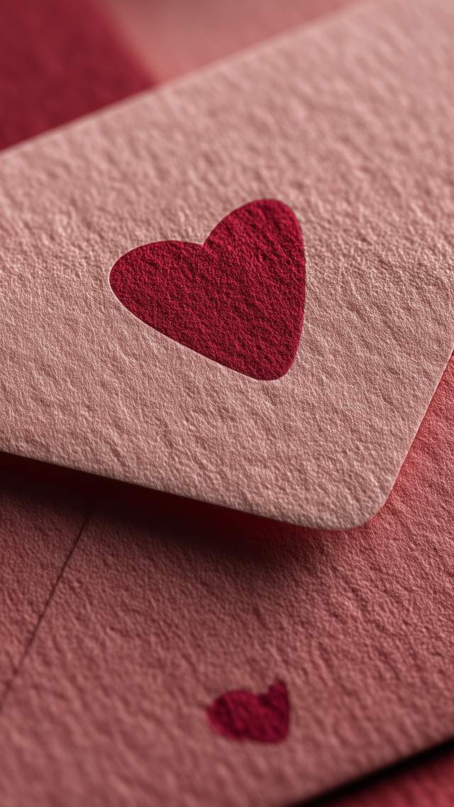 surprise gift wallpaper, paper art, heart papercraft, background for mobile wallpaper (vertical)