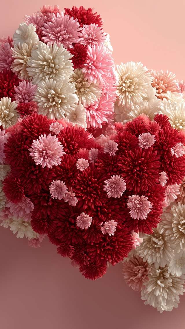 pastel palette wallpaper, charming bouquet, flower arrangement, background for mobile wallpaper (vertical)