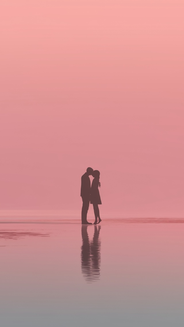 peaceful retreat wallpaper, sunset view, romantic getaway, background for mobile wallpaper (vertical)