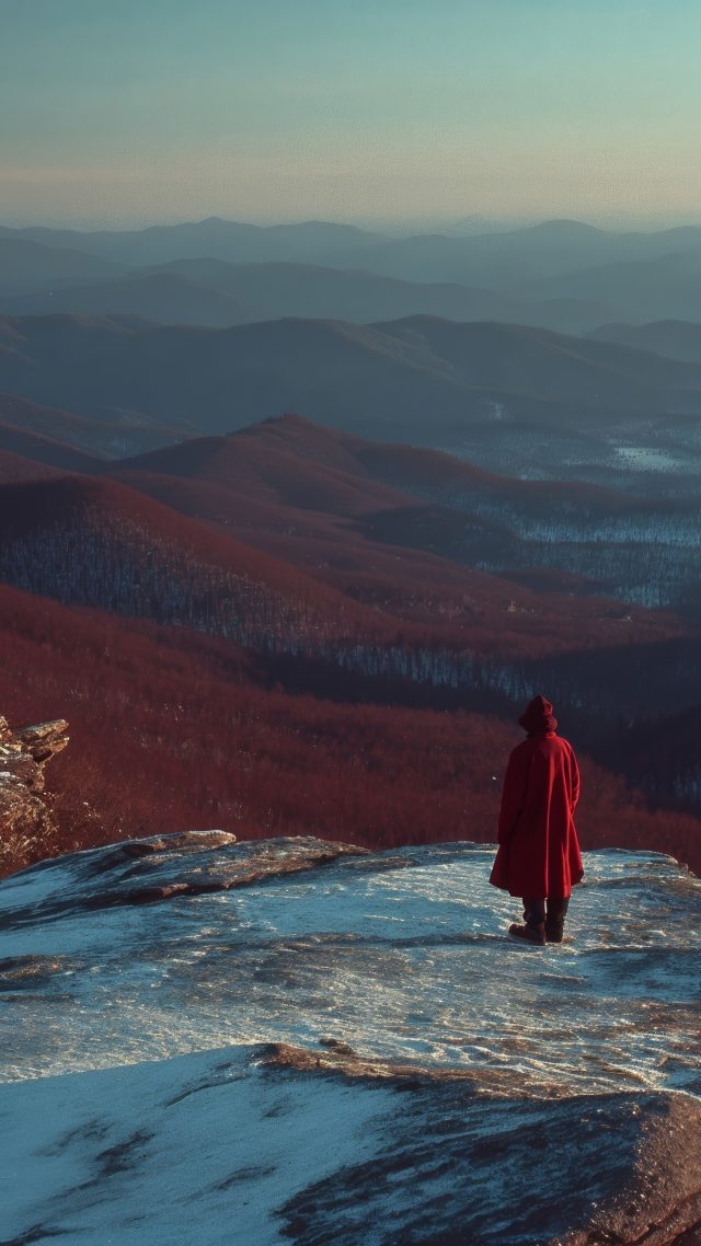 mindful wallpaper, mountain landscape, nature exploration, background for mobile wallpaper (vertical)