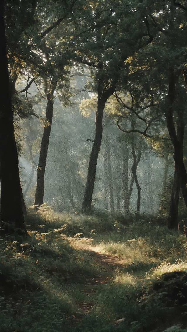 canopy wallpaper, wild forest, nature path, background for mobile wallpaper (vertical)