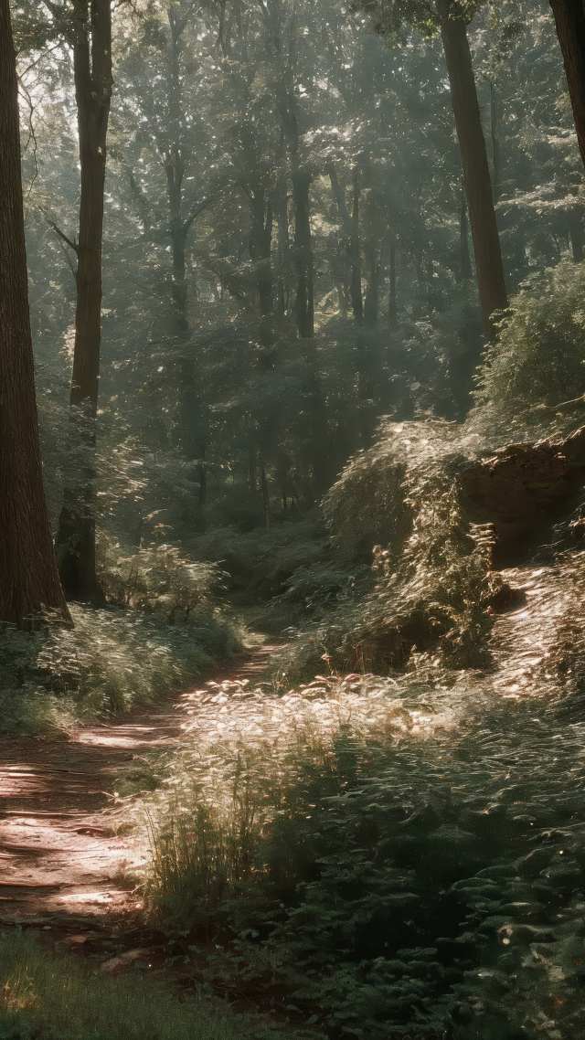 wildflower meadow wallpaper, pathway, nature walk, background for mobile wallpaper (vertical)