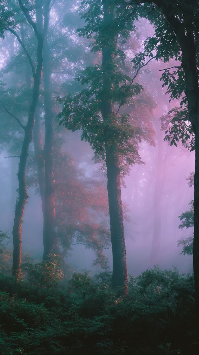 haunting beauty wallpaper, soft light, atmospheric landscape, background for mobile wallpaper (vertical)
