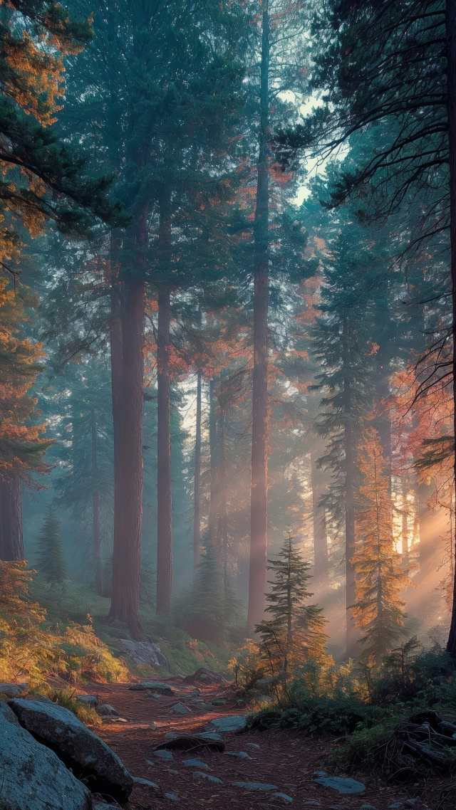 enchantment wallpaper, ethereal vibe, nature escape, background for mobile wallpaper (vertical)