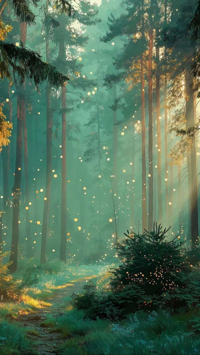 ethereal color wallpaper, nature wonderland, fantasy scenery, background for mobile wallpaper (vertical)