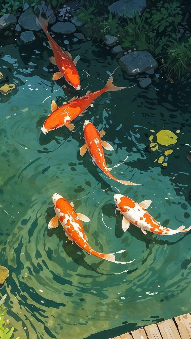 garden decor wallpaper, meditation space, backyard oasis, background for mobile wallpaper (vertical)