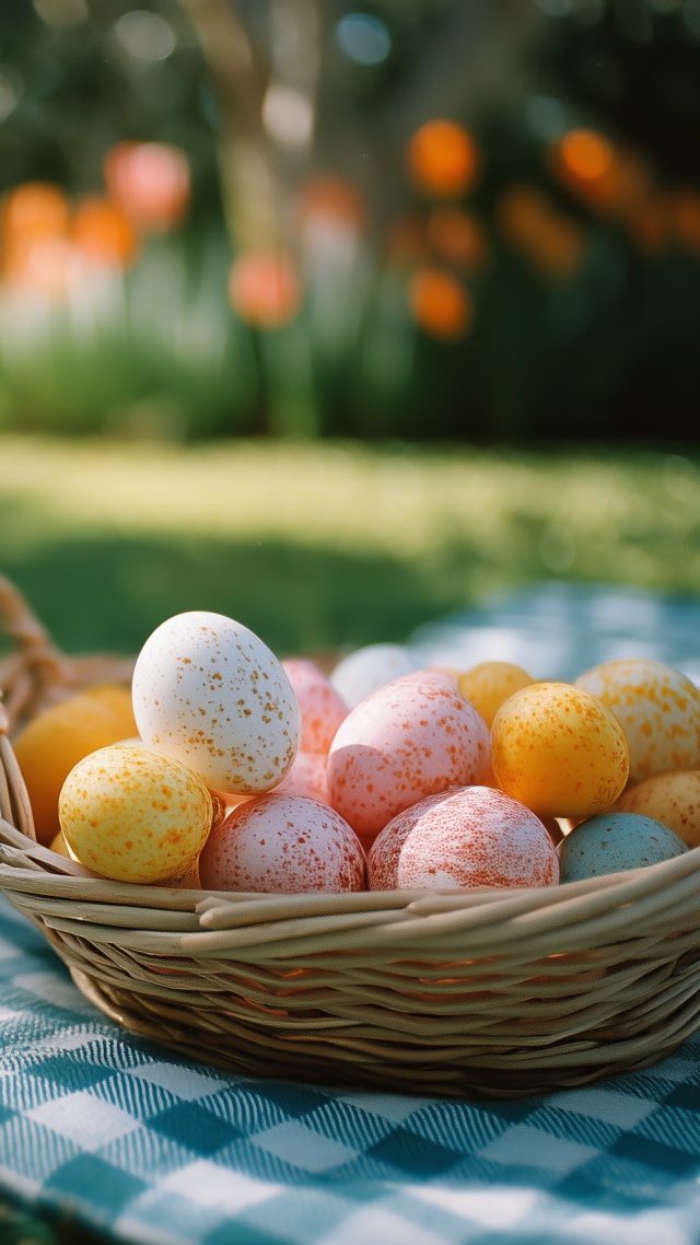 picnic wallpaper, seasonal activities, egg hunt ideas, background for mobile wallpaper (vertical)