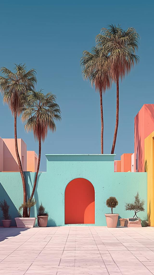 relaxing getaway wallpaper, ocean breeze, seaside escape, background for mobile wallpaper (vertical)