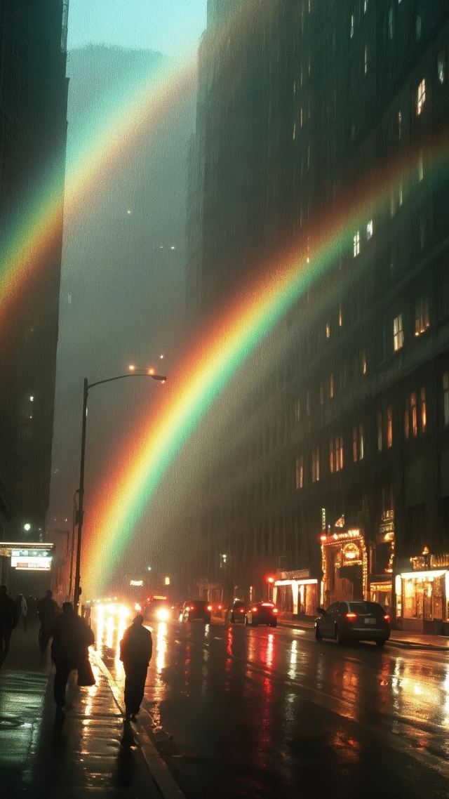 retro vibe wallpaper, colorful reflections, urban glow, background for mobile wallpaper (vertical)