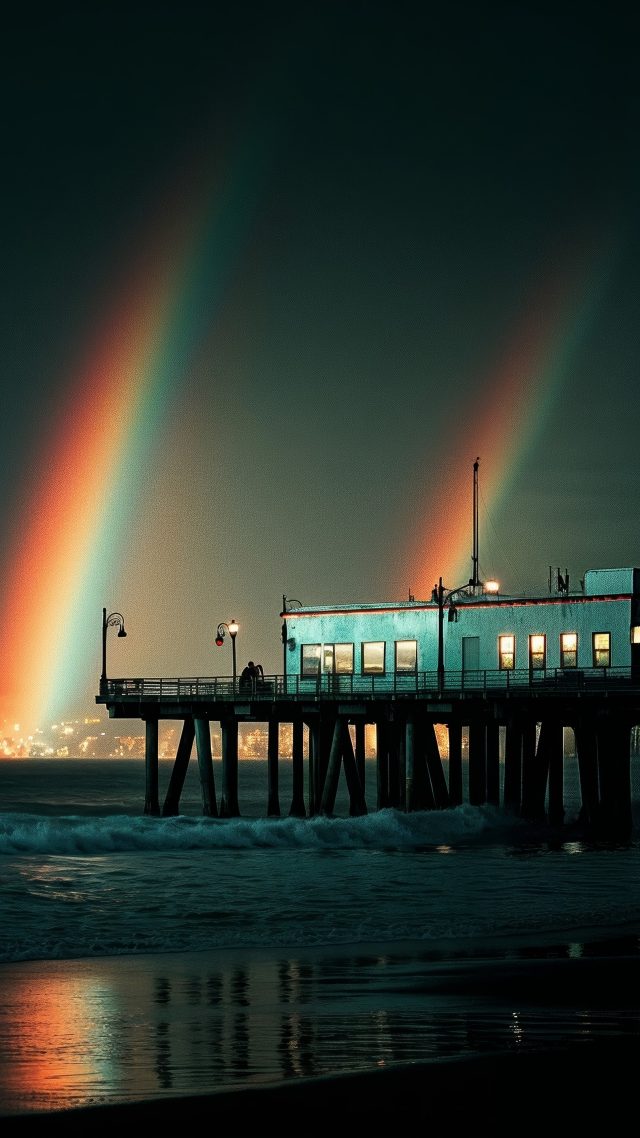 high contrast photography wallpaper, colorful dusk, waterfront views, background for mobile wallpaper (vertical)