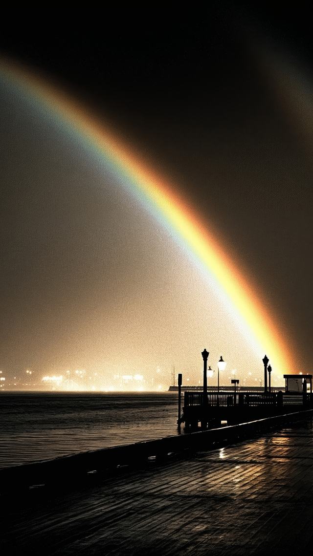 abstract colors wallpaper, rainbow sky, enchanting landscape, background for mobile wallpaper (vertical)