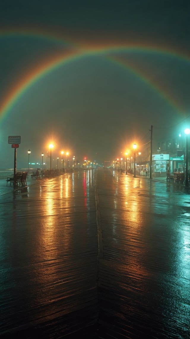 moody wallpaper, illuminated pathways, docks, background for mobile wallpaper (vertical)
