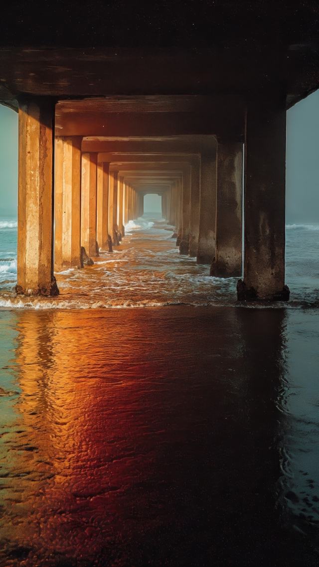 tranquil vibes wallpaper, artistic photography, rainbow lights, background for mobile wallpaper (vertical)