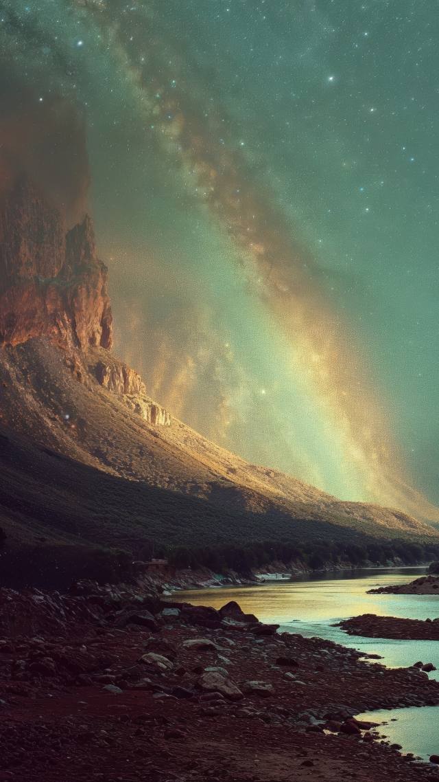 celestial beauty wallpaper, rainbow sky, dramatic skies, background for mobile wallpaper (vertical)