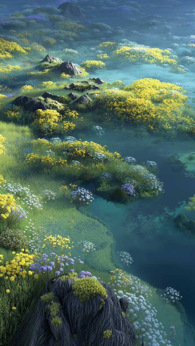 natural landscapes wallpaper, grassy, open fields, background for mobile wallpaper (vertical)