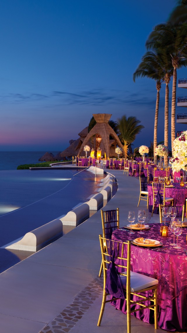 Dreams Riviera Cancun Resort, Best Hotels of 2017, tourism, travel, resort, vacation, sea, ocean, sunset, purple (vertical)