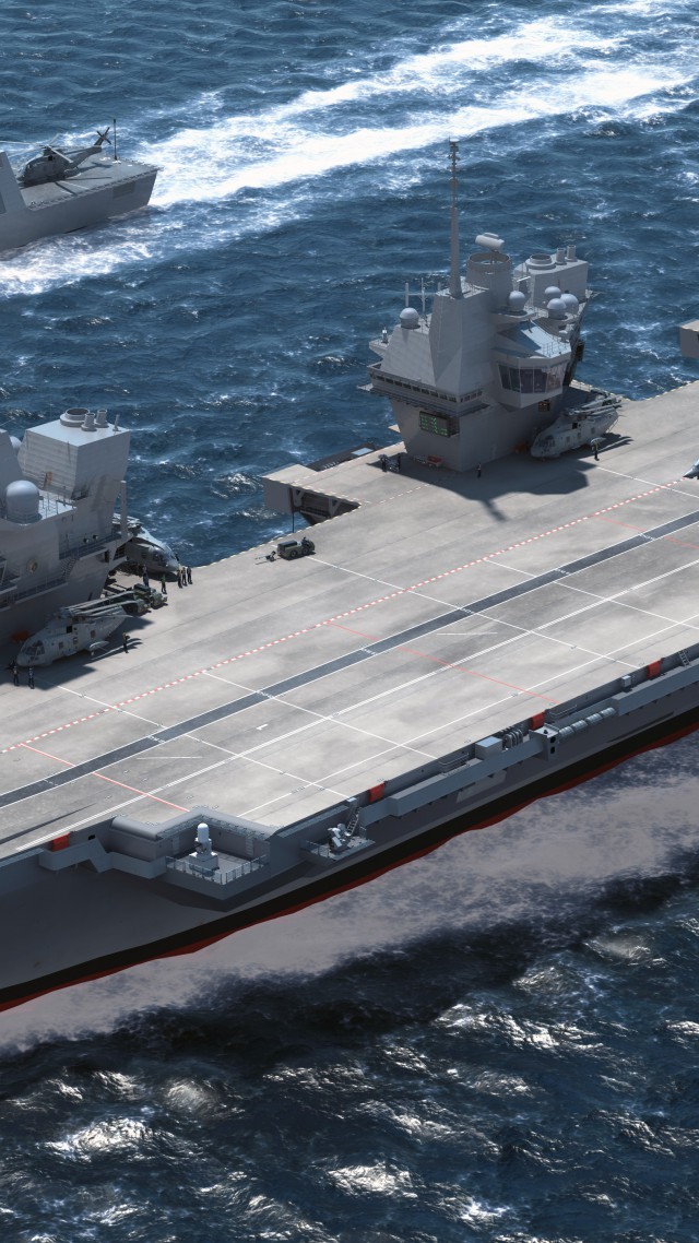 HMS Queen Elizabeth, lead ship, aircraft carrier, Royal Navy, English Armed Forces (vertical)