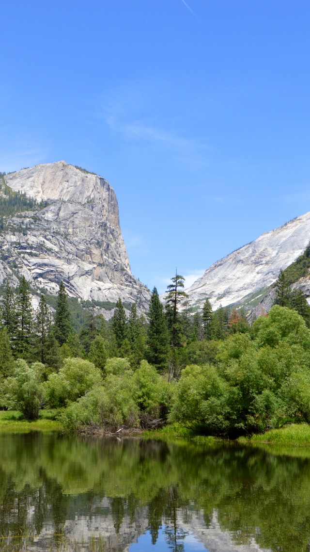 Yosemite, 5k, 4k wallpaper, 8k, forest, OSX, apple, mountains, lake (vertical)