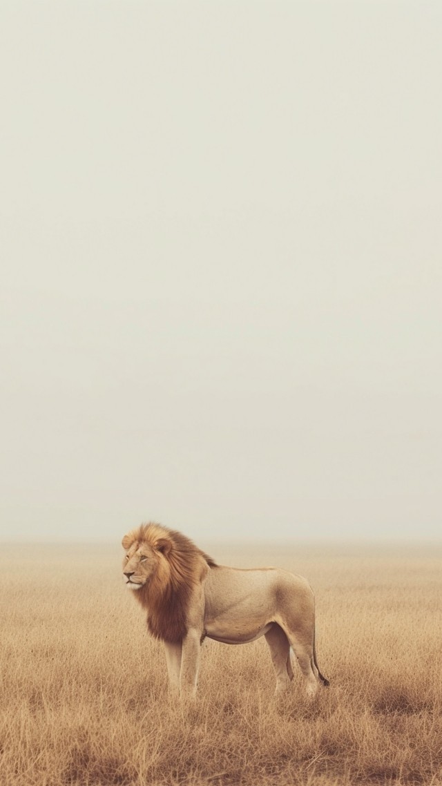 Lion, savanna, cute animals (vertical)